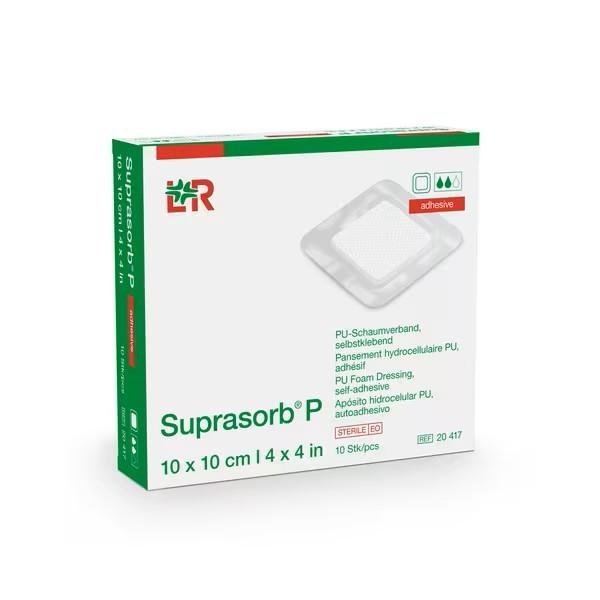Suprasorb P - 10 x 10 cm  - Sterilní polyuretanové samolepící krytí, 10ks
