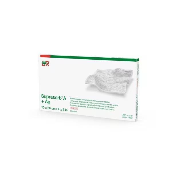 Suprasorb A + Ag - 10 x 20 cm - Sterilní krytí alginátové se stříbrem