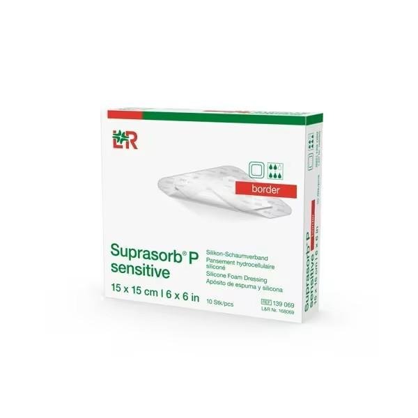 Suprasorb P Sensitive, Border - 15 x 15cm - 10ks