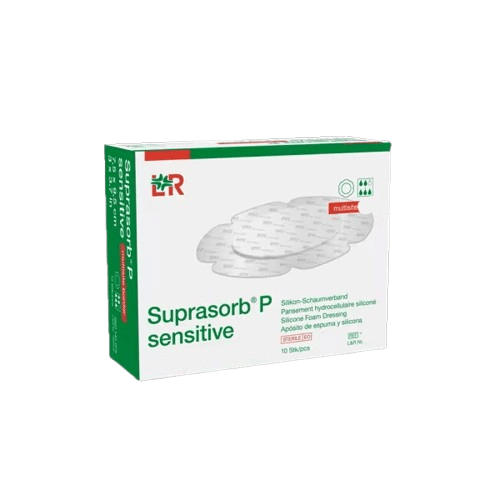 Suprasorb P Sensitive, Multisite, Border Lite - 7,5 x 9,5 cm, 10 ks