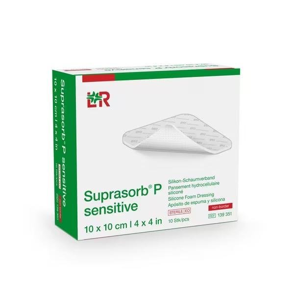 Suprasorb P Sensitive, Non Border - 5 x 5 cm, 10 ks