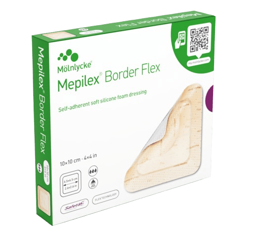 Mepilex Border Flex - 15 x 20 cm, 5 ks - Samolepící absorpční krytí s technologií Safetac