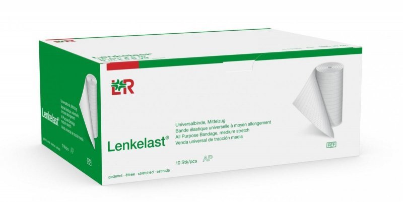 Obinadlo Elastické Universální Lenkelast - 10 cm x 5 m, střední tah, 1 ks