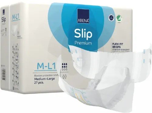 Abena Slip FLEXI FIT PREMIUM M-L1 - Absorpční kalhotky, boky 70-120 cm, savost 1800ml, 27ks