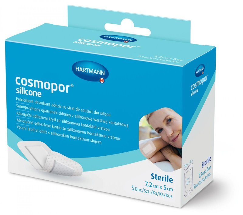 Cosmopor Silicone - 7,2 × 5 cm, 10ks