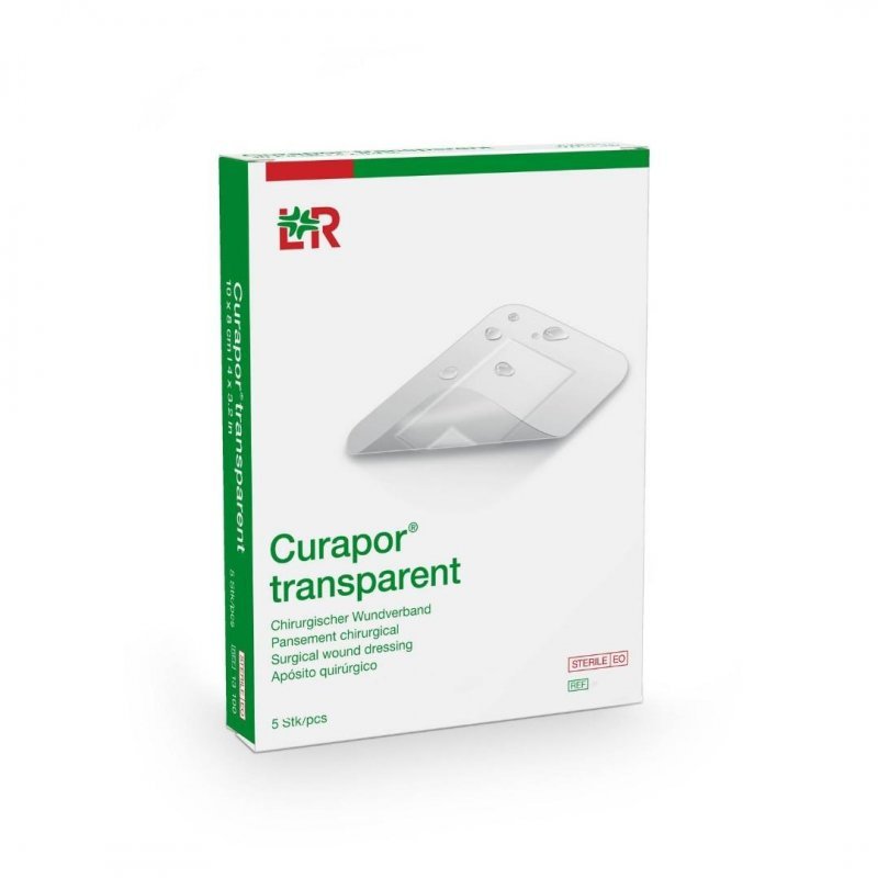 Náplast Hypoalergenní Curapor Transparent - 20 x 10 cm, s polštářkem, 25 ks
