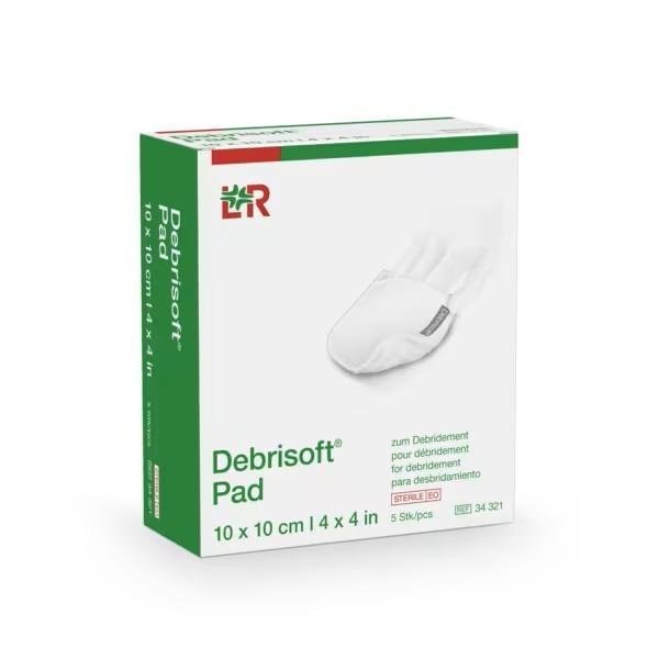 Debrisoft pad, 10 x 10cm, 5ks - Originál pro vysoce účinný, rychlý a téměř bezbolestný debridement