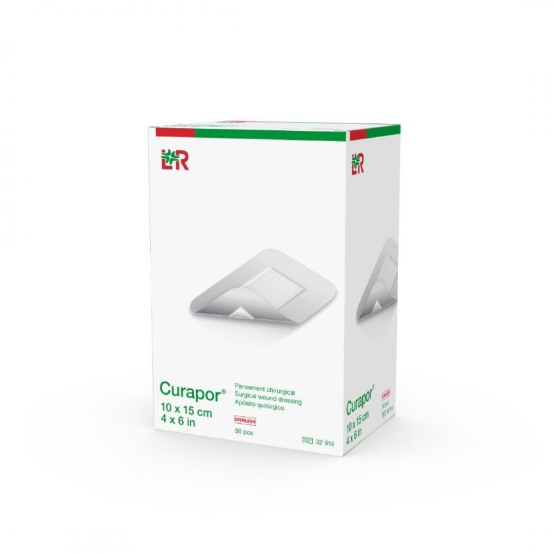 Náplast Hypoalergenní Curapor - 15 x 10 cm - S polštářkem, 50 ks