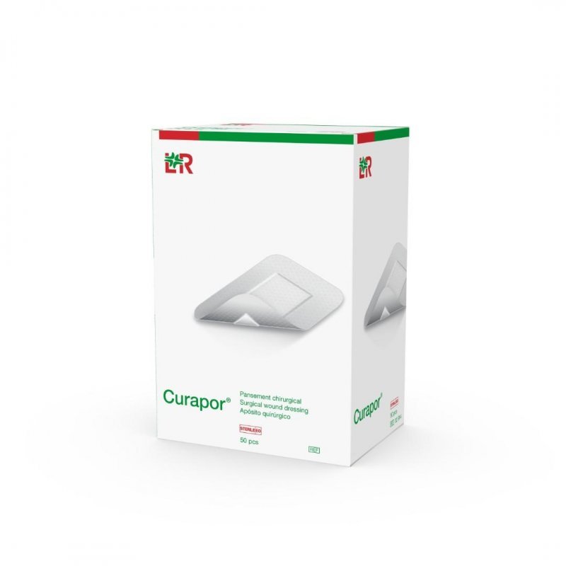 Náplast Hypoalergenní Curapor - 30 x 10 cm - S polštářkem, 50 ks