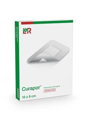 Náplast Hypoalergenní Curapor Sterilní - 8 x 10 cm - Samolepící,s polštářkem, 5 ks