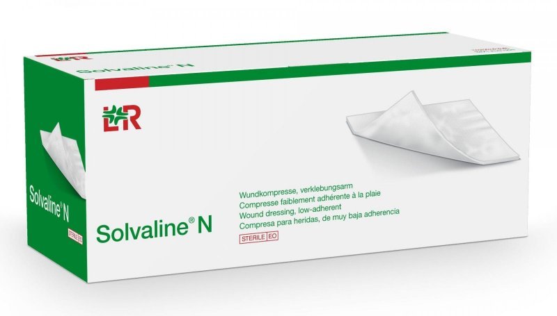 Kompresy Solvaline N Nesterilní - 10 x 20 cm - Kombinovaná savá, 50 ks