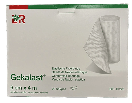 Obinadlo Elastické Fixační Gekalast - 8 cm x 4 m - Tkaný okraj, 1 ks