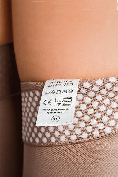 Stehenní punčochy MAXIS BRILLANT (II.KT) - Velikost 4+, barva bronz, délka normal, bez špice