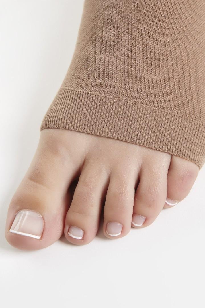 Stehenní punčochy s lemem MAXIS COTTON II.KT - Velikost 8, barva bronz, délka krátká, se špicí