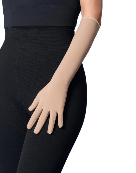Rukavice kompresivní standardní Cicatrex Skin 3448 - Velikost 7, barva karamelová, zavřené prsty